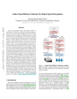Audio-Visual Efficient Conformer for Robust Speech Recognition