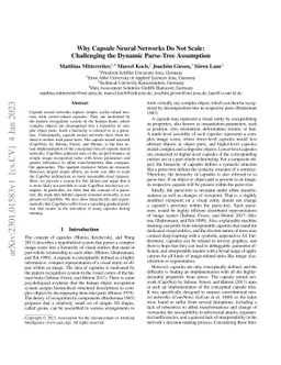 Why Capsule Neural Networks Do Not Scale: Challenging the Dynamic
  Parse-Tree Assumption