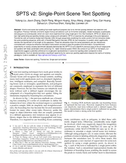 SPTS v2: Single-Point Scene Text Spotting