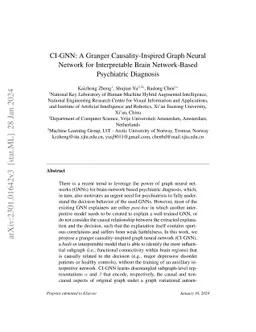 CI-GNN: A Granger Causality-Inspired Graph Neural Network for
  Interpretable Brain Network-Based Psychiatric Diagnosis