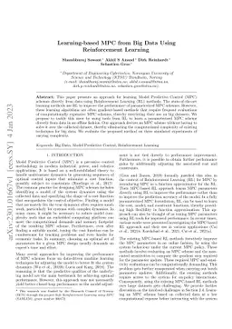 Learning-based MPC from Big Data Using Reinforcement Learning