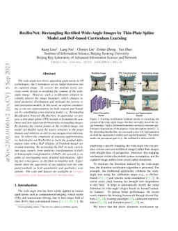 RecRecNet: Rectangling Rectified Wide-Angle Images by Thin-Plate Spline
  Model and DoF-based Curriculum Learning