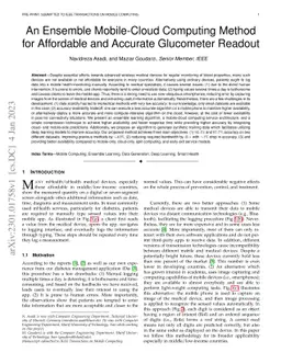 An Ensemble Mobile-Cloud Computing Method for Affordable and Accurate
  Glucometer Readout