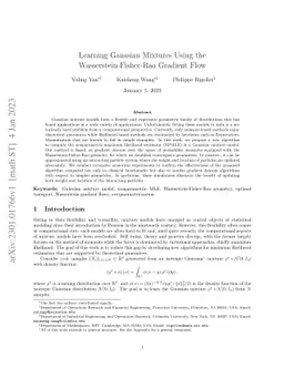Learning Gaussian Mixtures Using the Wasserstein-Fisher-Rao Gradient
  Flow