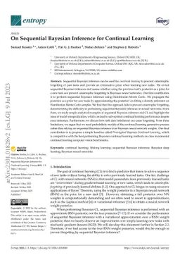 On Sequential Bayesian Inference for Continual Learning