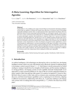 A Meta-Learning Algorithm for Interrogative Agendas