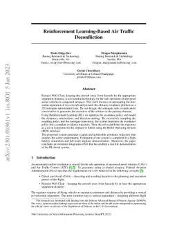 Reinforcement Learning-Based Air Traffic Deconfliction