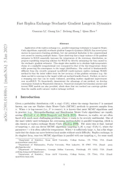 Fast Replica Exchange Stochastic Gradient Langevin Dynamics