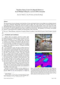 Realtime Safety Control for Bipedal Robots to Avoid Multiple Obstacles
  via CLF-CBF Constraints