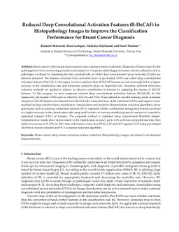 Reduced Deep Convolutional Activation Features (R-DeCAF) in
  Histopathology Images to Improve the Classification Performance for Breast
  Cancer Diagnosis