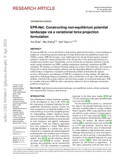 EPR-Net: Constructing non-equilibrium potential landscape via a
  variational force projection formulation