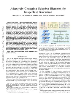 Adaptively Clustering Neighbor Elements for Image-Text Generation