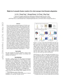 High-level semantic feature matters few-shot unsupervised domain
  adaptation