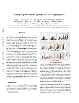 Learning Trajectory-Word Alignments for Video-Language Tasks
