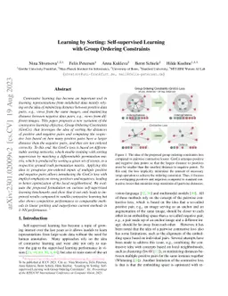 Learning by Sorting: Self-supervised Learning with Group Ordering
  Constraints