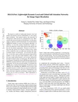 DLGSANet: Lightweight Dynamic Local and Global Self-Attention Networks
  for Image Super-Resolution