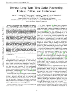 Towards Long-Term Time-Series Forecasting: Feature, Pattern, and
  Distribution