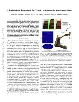 A Probabilistic Framework for Visual Localization in Ambiguous Scenes