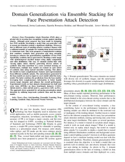 Domain Generalization via Ensemble Stacking for Face Presentation Attack
  Detection