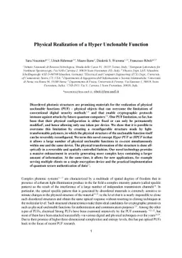 Physical Realization of a Hyper Unclonable Function