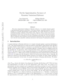 On the Approximation Accuracy of Gaussian Variational Inference
