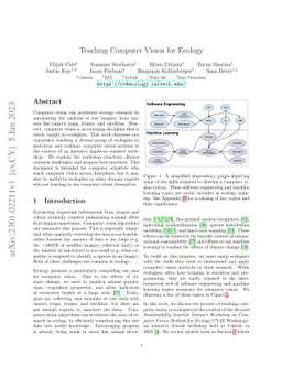 Teaching Computer Vision for Ecology