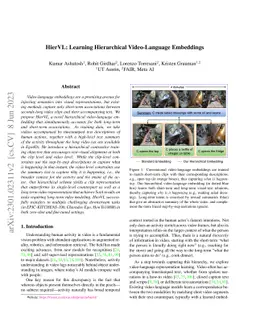 HierVL: Learning Hierarchical Video-Language Embeddings