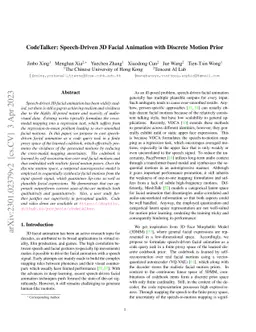 CodeTalker: Speech-Driven 3D Facial Animation with Discrete Motion Prior