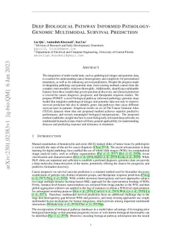 Deep Biological Pathway Informed Pathology-Genomic Multimodal Survival
  Prediction