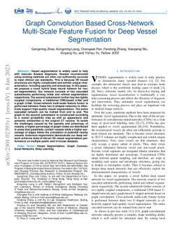 Graph Convolution Based Cross-Network Multi-Scale Feature Fusion for
  Deep Vessel Segmentation