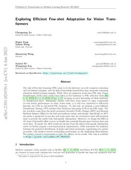 Exploring Efficient Few-shot Adaptation for Vision Transformers