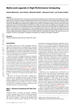 Myths and Legends in High-Performance Computing