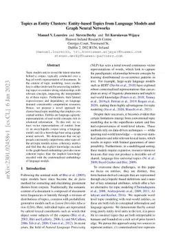 Topics as Entity Clusters: Entity-based Topics from Language Models and
  Graph Neural Networks