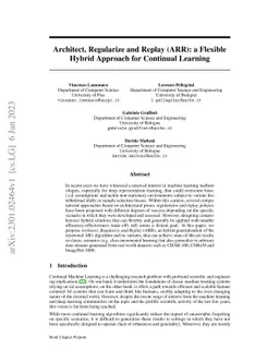 Architect, Regularize and Replay (ARR): a Flexible Hybrid Approach for
  Continual Learning