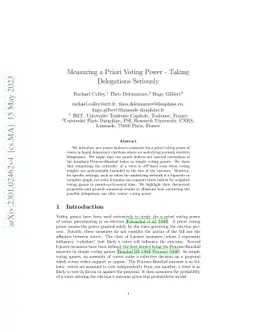 Measuring a Priori Voting Power -- Taking Delegations Seriously