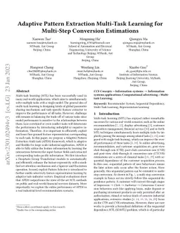 Adaptive Pattern Extraction Multi-Task Learning for Multi-Step
  Conversion Estimations