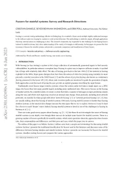 Fuzzers for stateful systems: Survey and Research Directions