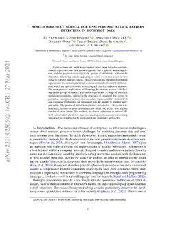 Nested Dirichlet models for unsupervised attack pattern detection in
  honeypot data