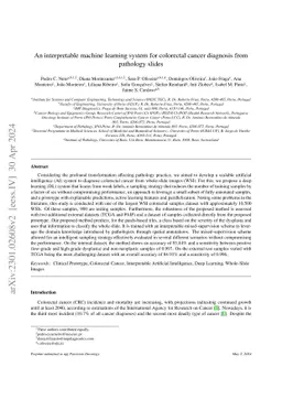 An interpretable machine learning system for colorectal cancer diagnosis
  from pathology slides