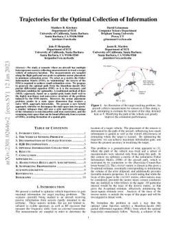 Trajectories for the Optimal Collection of Information