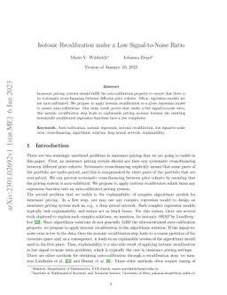 Isotonic Recalibration under a Low Signal-to-Noise Ratio