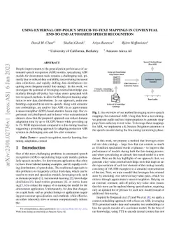 Using External Off-Policy Speech-To-Text Mappings in Contextual
  End-To-End Automated Speech Recognition