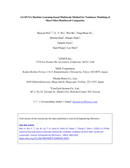 LS-DYNA Machine Learning-based Multiscale Method for Nonlinear Modeling
  of Short Fiber-Reinforced Composites