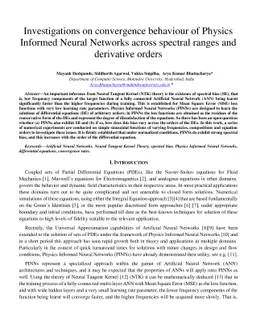 Investigations on convergence behaviour of Physics Informed Neural
  Networks across spectral ranges and derivative orders
