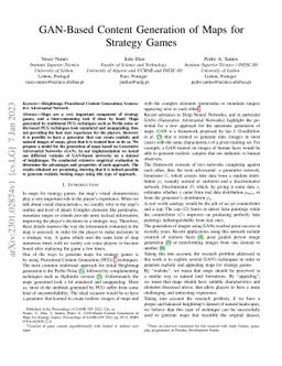 GAN-Based Content Generation of Maps for Strategy Games
