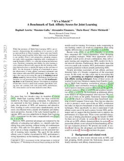"It's a Match!" -- A Benchmark of Task Affinity Scores for Joint
  Learning