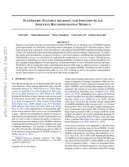 FlexShard: Flexible Sharding for Industry-Scale Sequence Recommendation
  Models
