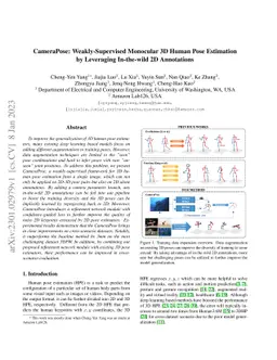 CameraPose: Weakly-Supervised Monocular 3D Human Pose Estimation by
  Leveraging In-the-wild 2D Annotations