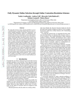 Fully Dynamic Online Selection through Online Contention Resolution
  Schemes