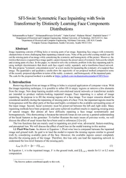 SFI-Swin: Symmetric Face Inpainting with Swin Transformer by Distinctly
  Learning Face Components Distributions